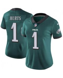 Women's Philadelphia Eagles #1 Jalen Hurts Green Vapor Untouchable Limited Stitched Football Jersey(Run Small)
