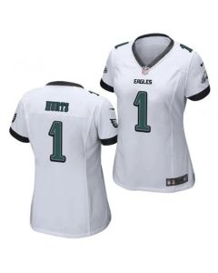 Women's Philadelphia Eagles #1 Jalen Hurts White Vapor Untouchable Limited Stitched Football Jersey(Run Small)