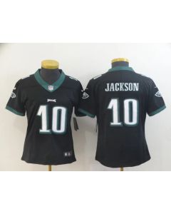 Women's Philadelphia Eagles #10 DeSean Jackson Black Vapor Untouchable LimitedStitched NFL Jersey(Run Small)