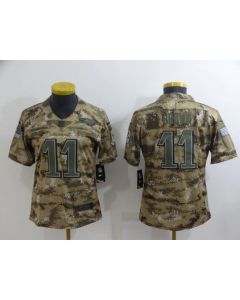 Women's Philadelphia Eagles #11 A. J. Brown Camo Salute To Service Limited Stitched Football Jersey(Run Small)