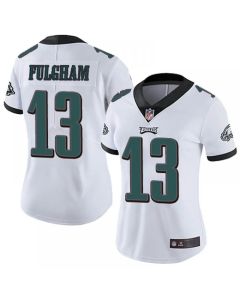 Women's Philadelphia Eagles #13 Travis Fulgham White Vapor Untouchable Limited Stitched NFL Jersey(Run Small)