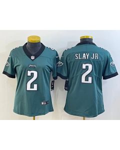 Women's Philadelphia Eagles #2 Darius Slay Jr. Green Vapor Untouchable Limited Stitched Football Jersey(Run Small)