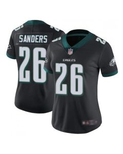 Women's Philadelphia Eagles #26 Miles Sanders Black Vapor Untouchable Limited Stitched Football Jersey(Run Small)