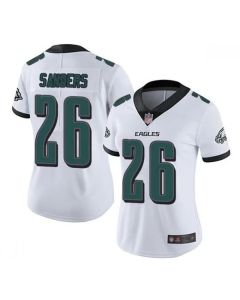 Women's Philadelphia Eagles #26 Miles Sanders White Vapor Untouchable Limited Stitched Football Jersey(Run Small)
