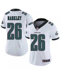 Women's Philadelphia Eagles #26 Saquon Barkley White Vapor Untouchable Limited Stitched Football Jersey