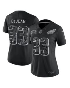 Women's Philadelphia Eagles #33 Cooper DeJean Nike Black 2026 Salute to Service Vapor F.U.S.E. Limited Jersey