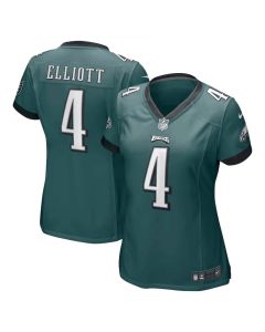 Women's Philadelphia Eagles #4 Jake Elliott Midnight Green Stitched Football Jersey(Run Small)