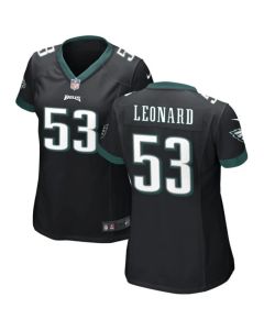 Women's Philadelphia Eagles #53 Shaquille Leonard Black Stitched Football Jersey(Run Small)