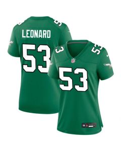 Women's Philadelphia Eagles #53 Shaquille Leonard Green Stitched Football Jersey(Run Small)