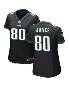 Women's Philadelphia Eagles #80 Julio Jones Black Stitched Football Jersey(Run Small)