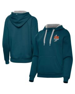 Women's Philadelphia Eagles Antigua Midnight Green Super Bowl LIX Champions Victory Pullover Hoodie (Green Midnight)