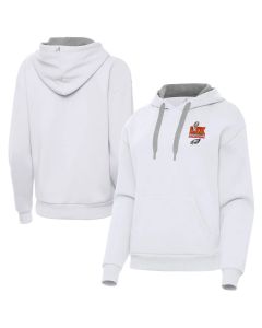 Women's Philadelphia Eagles Antigua White Super Bowl LIX Champions Victory Pullover Hoodie (White)