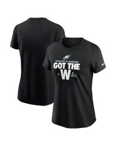 Women's Philadelphia Eagles Black Super Bowl LIX Champions Parade T-Shirt (Black)