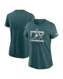 Women's Philadelphia Eagles Midnight Green Super Bowl LIX Champions T-Shirt (Green Midnight)