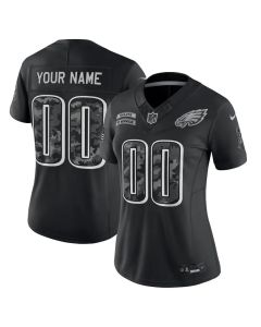 Women's Philadelphia Eagles Nike Black 2026 Salute to Service Vapor F.U.S.E. Limited Custom Jersey
