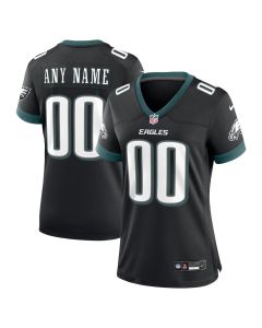 Women's Philadelphia Eagles Black Alternate Game Custom Jersey