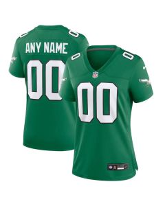 Women's Philadelphia Eagles Kelly Green Alternate Game Custom Jersey