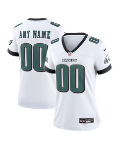 Women's Philadelphia Eagles Nike White Team Game Custom Jersey (White)