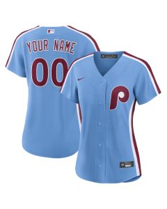 Women's Philadelphia Phillies Light Blue Replica Custom Jersey