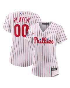 Women's Philadelphia Phillies White 2025 MLB All-Star Game Home Custom Replica Jersey (White)
