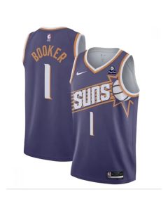 Women's Phoenix Suns #1 Devin Booker Purple 2023 Icon Edition Stitched Basketball Jersey(Run Small)