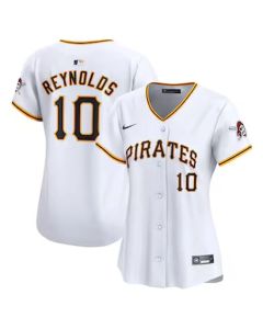 Women's Pittsburgh Pirates #10 Bryan Reynolds White Cool Base Stitched Baseball Jersey (White)