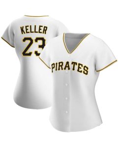 Women's Pittsburgh Pirates #23 Mitch Keller White Home Limited Stitched Baseball Jersey (White)