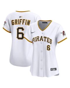 Women's Pittsburgh Pirates #6 Konnor Griffin Nike White Home Limited Jersey (White)