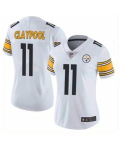 Women's Pittsburgh Steelers #11 Chase Claypool White Vapor Untouchable Limited Stitched Jersey(Run Small)