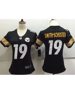 Women's Pittsburgh Steelers #19 JuJu Smith-Schuster Black Untouchable Limited Stitched NFL Jersey