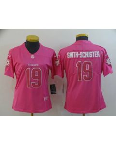 Women's Pittsburgh Steelers #19 JuJu Smith-Schuster Pink Vapor Untouchable Limited Stitched NFL Jersey