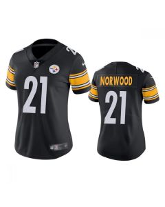 Women's Pittsburgh Steelers #21 Tre Norwood Black Vapor Untouchable Limited Stitched Jersey(Run Small)
