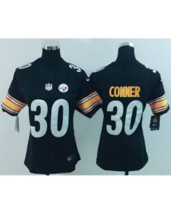 Women's Pittsburgh Steelers #30 James Conner Black Vapor Untouchable Limited Stitched NFL Jersey