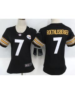 Women's Pittsburgh Steelers #7 Ben Roethlisberger Black Team Color Stitched NFL Vapor Untouchable Limited Jersey