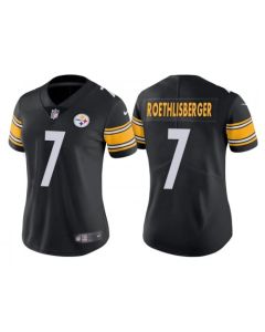 Women's Pittsburgh Steelers #7 Ben Roethlisberger Black Vapor Untouchable Limited Stitched Jersey(Run Small)