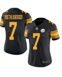 Women's Pittsburgh Steelers #7 Ben Roethlisberger Black Vapor Untouchable Limited Stitched NFL Jersey(Run Small)