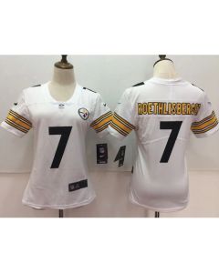 Women's Pittsburgh Steelers #7 Ben Roethlisberger White Untouchable Limited Stitched NFL Jersey