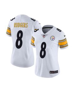 Women's Pittsburgh Steelers #8 Aaron Rodgers White Vapor Untouchable Limited Stitched Jersey (White)