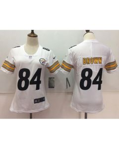 Women's Pittsburgh Steelers #84 Antonio Brown White Untouchable Limited Stitched NFL Jersey