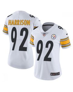 Women's Pittsburgh Steelers #92 James Harrison White Vapor Untouchable Limited Stitched NFL Jersey(Run Small)