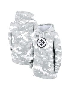 Women's Pittsburgh Steelers Arctic Camo 2024 Salute To Service Club Fleece Pullover Hoodie (Camo)