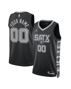 Women's San Antonio Spurs Black 2022/23 Swingman Statement Edition Custom Jersey