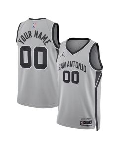 Women's San Antonio Spurs Silver Swingman Statement Edition Custom Jersey