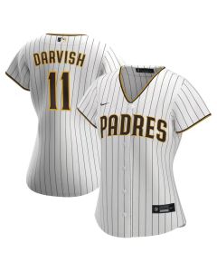 Women's San Diego Padres #11 Yu Darvish White Home Replica Jersey