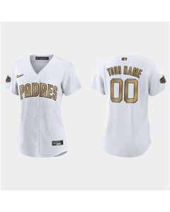 Women's San Diego Padres ACTIVE Player Custom 2022 All-Star White Stitched Baseball Jersey(Run Small)