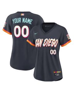 Women's San Diego Padres Nike Obsidian 2026 City Connect Stadium Custom Jersey (2026)