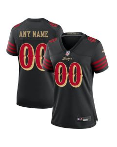 Women's San Francisco 49ers Custom Black Rivalries Collection F.U.S.E. Vapor Limited Stitched Jersey (Black)