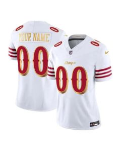 Women's San Francisco 49ers Custom White Rivalries Collection F.U.S.E. Vapor Limited Stitched Jersey (White)