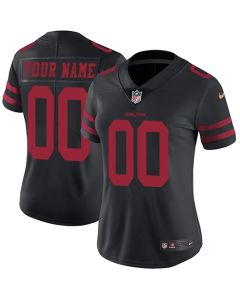 Women's San Francisco 49ers Customized Black Vapor Untouchable Limited Stitched NFL Game Jersey