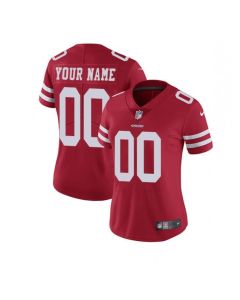 Women's San Francisco 49ers Customized Red Vapor Untouchable Limited Stitched Jersey